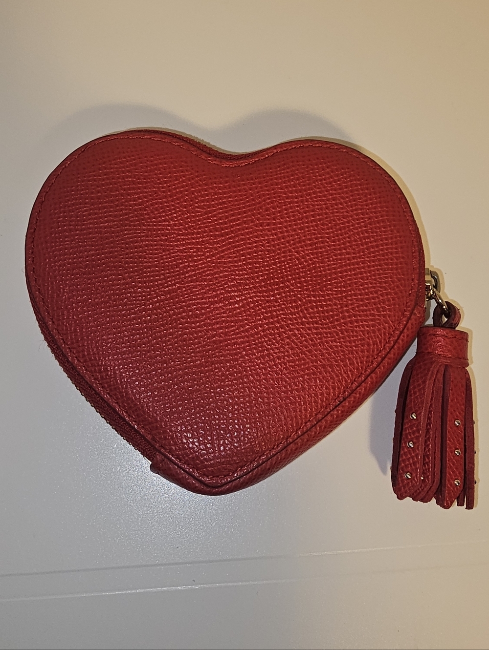 Coach Red Heart Pouch with Studded Tassel - Picture 4 of 5